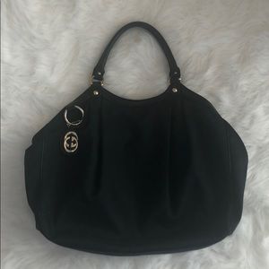 Gucci GG canvas Sukey Tote, black